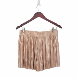 STONE ROW Metallic Accordion Pleated Skirt